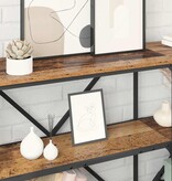 VidaXL Wandtafel met plank Oud Hout 180 x 30 x 75 cm Bewerkt hout