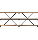 VidaXL Wandtafel met plank Oud Hout 180 x 30 x 75 cm Bewerkt hout