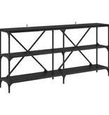 VidaXL Wandtafel met plank Zwart Eiken 160 x 30 x 75 cm Bewerkt hout