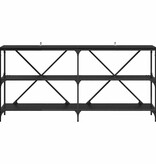 VidaXL Wandtafel met plank Zwart Eiken 160 x 30 x 75 cm Bewerkt hout