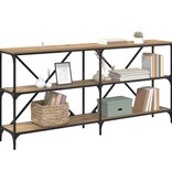 VidaXL Wandtafel met plank Artisan Eiken 160 x 30 x 75 cm Bewerkt hout