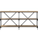 VidaXL Wandtafel met plank Artisan Eiken 160 x 30 x 75 cm Bewerkt hout