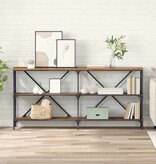 VidaXL Wandtafel met plank Oud Hout 160 x 30 x 75 cm Bewerkt hout