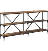 VidaXL Wandtafel met plank Oud Hout 160 x 30 x 75 cm Bewerkt hout