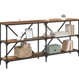 VidaXL Wandtafel met plank Oud Hout 160 x 30 x 75 cm Bewerkt hout