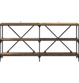 VidaXL Wandtafel met plank Oud Hout 160 x 30 x 75 cm Bewerkt hout