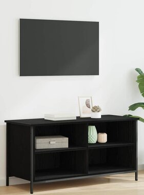 VidaXL TV-kast Zwart Eiken 100 x 40 x 50 cm Bewerkt hout
