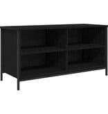 VidaXL TV-kast Zwart Eiken 100 x 40 x 50 cm Bewerkt hout