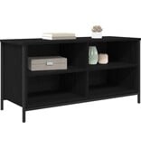 VidaXL TV-kast Zwart Eiken 100 x 40 x 50 cm Bewerkt hout