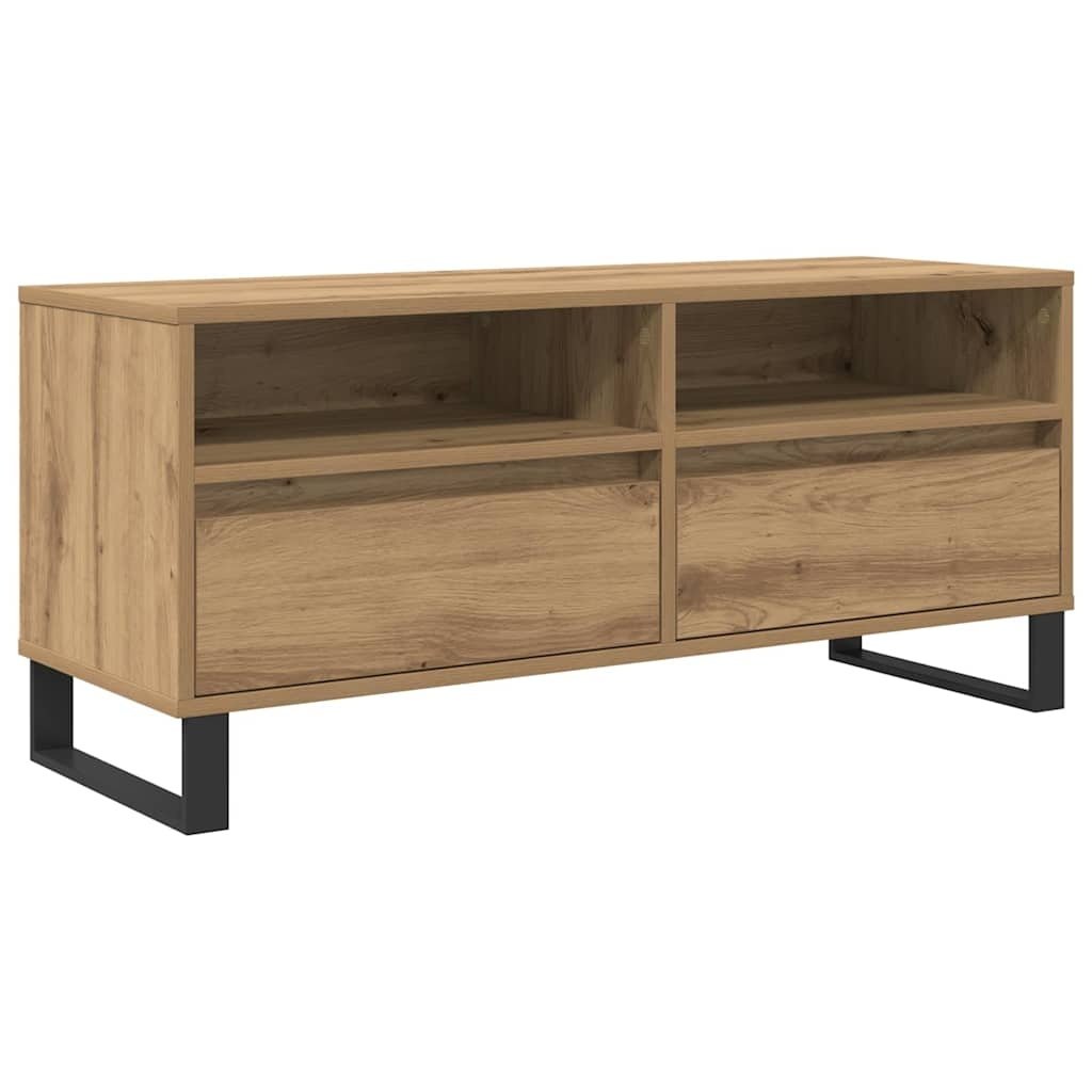 VidaXL TV-kast met lade Artisan Eiken 100 x 34,5 x 44,5 cm