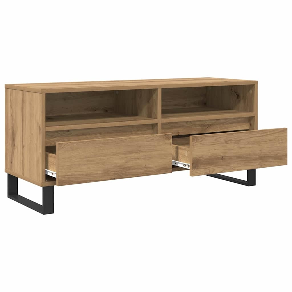 VidaXL TV-kast met lade Artisan Eiken 100 x 34,5 x 44,5 cm