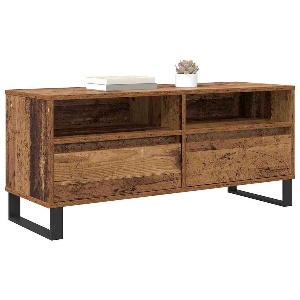 VidaXL TV-kast Oud Hout 100 x 34,5 x 44,5 cm Gemonteerd hout en ijzer