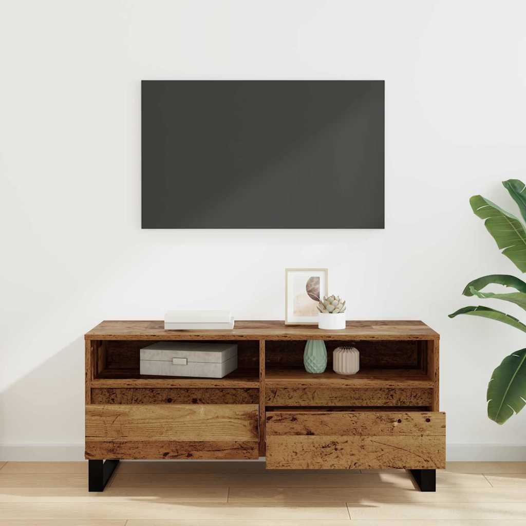VidaXL TV-kast Oud Hout 100 x 34,5 x 44,5 cm Gemonteerd hout en ijzer