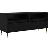 VidaXL TV-kast met lade Zwart Eiken 100 x 34,5 x 44,5 cm