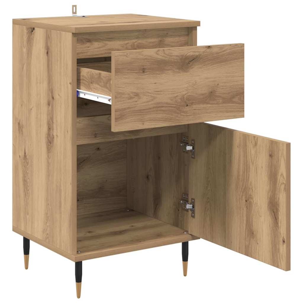 VidaXL Dressoir Artisan Eiken 40 x 35 x 70 cm Gemonteerd hout en ijzer