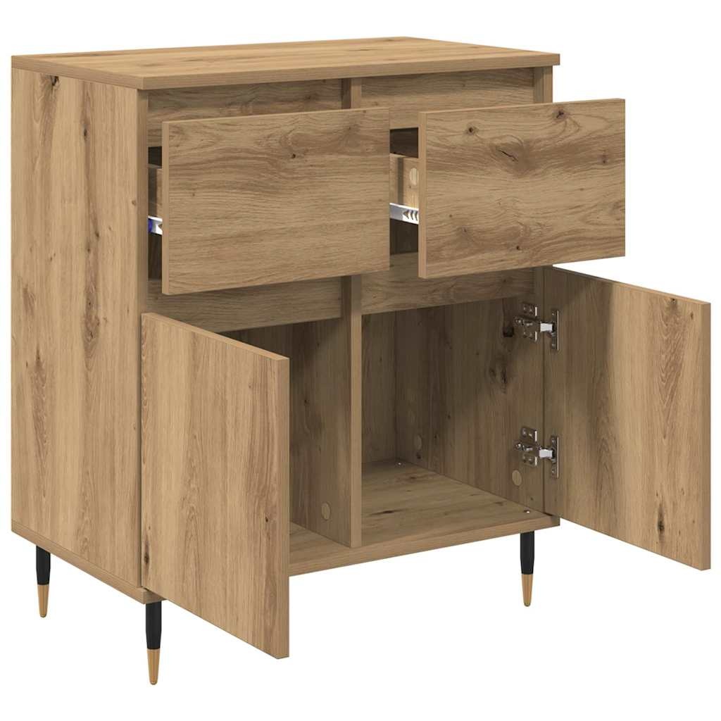 VidaXL Dressoir Artisan Eiken 60 x 35 x 70 cm Gemonteerd hout en ijzer