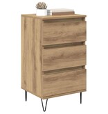VidaXL Dressoir Artisan Eiken 40 x 35 x 70 cm Gemonteerd hout en ijzer