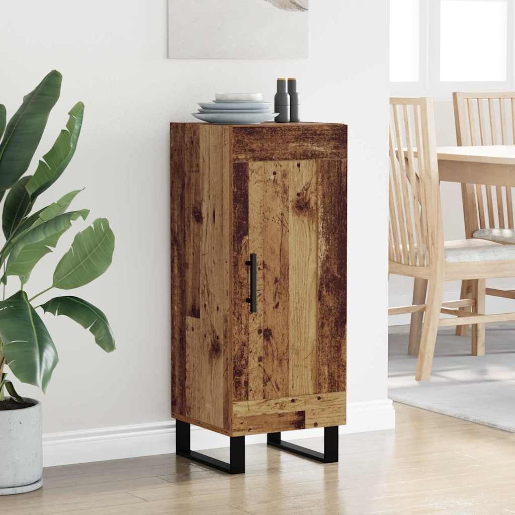 VidaXL Dressoir Oud Hout 34,5 x 34 x 90 cm Gemonteerd hout en ijzer