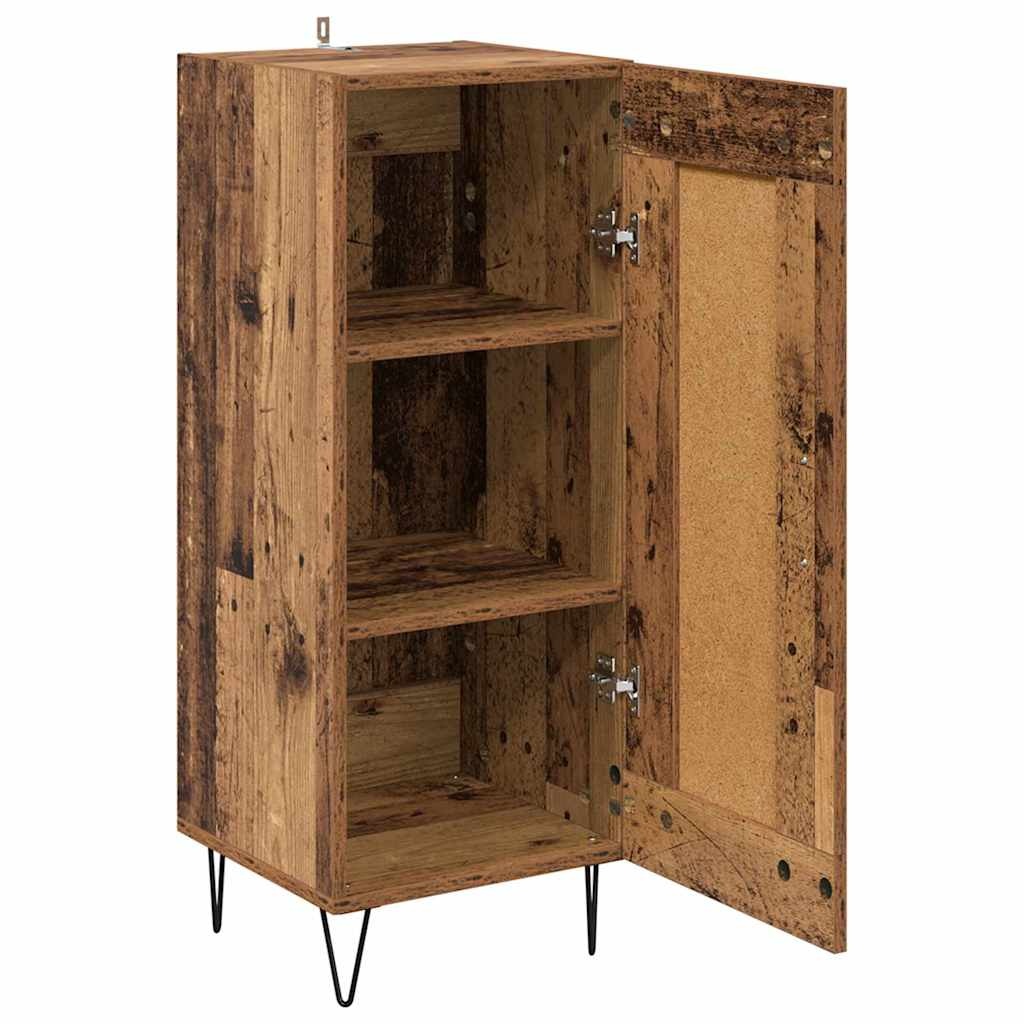 VidaXL Dressoir Oud Hout 34,5 x 34 x 90 cm Gemonteerd hout en ijzer