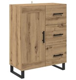 VidaXL Dressoir met lade Artisan Eiken 69,5 x 34 x 90 cm