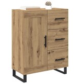 VidaXL Dressoir met lade Artisan Eiken 69,5 x 34 x 90 cm