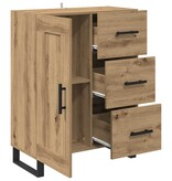 VidaXL Dressoir met lade Artisan Eiken 69,5 x 34 x 90 cm