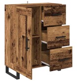 VidaXL Dressoir Oud Hout 69,5 x 34 x 90 cm Gemonteerd hout en ijzer