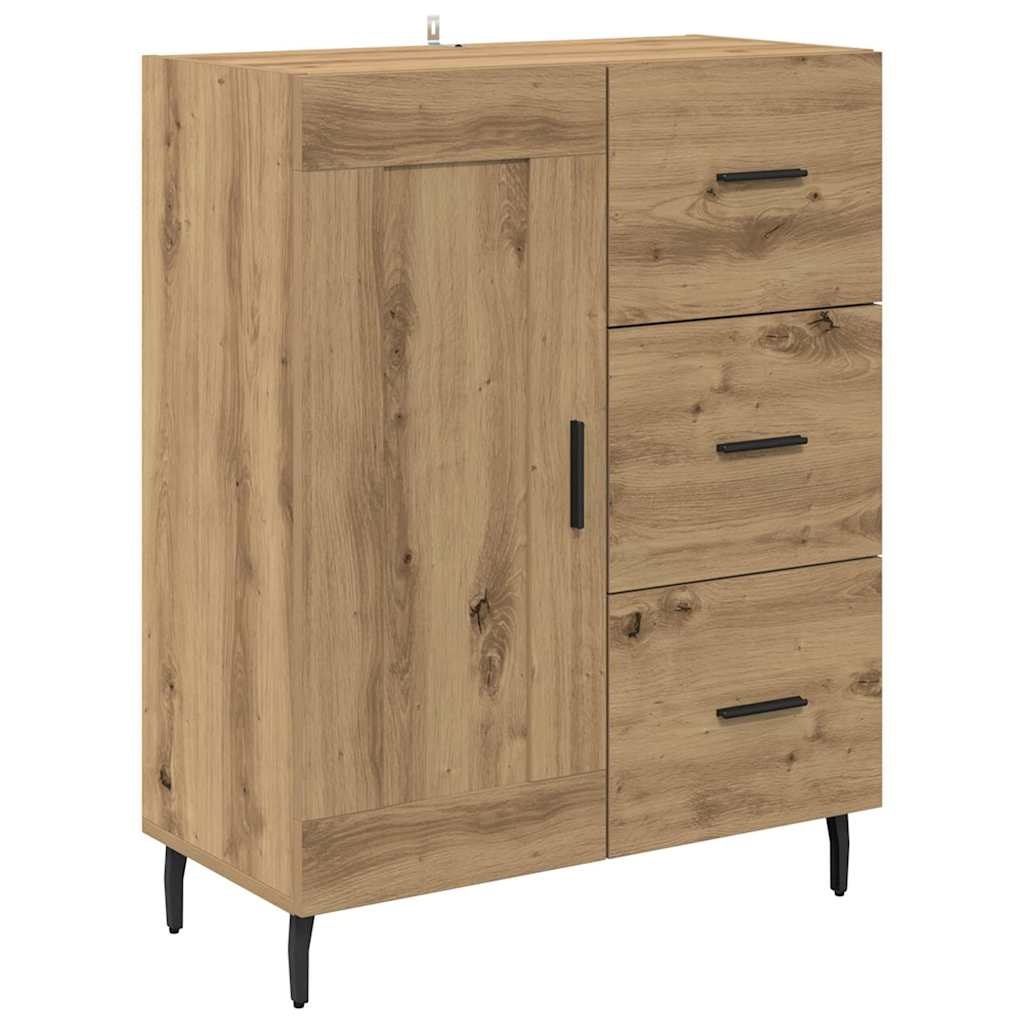 VidaXL Dressoir met lade Artisan Eiken 69,5 x 34 x 90 cm