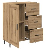 VidaXL Dressoir met lade Artisan Eiken 69,5 x 34 x 90 cm
