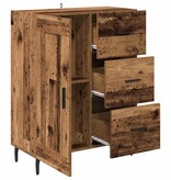 VidaXL Dressoir Oud Hout 69,5 x 34 x 90 cm Gemonteerd hout en ijzer