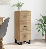 VidaXL Dressoir met lade Artisan Eiken 34,5 x 34 x 90 cm
