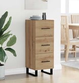 VidaXL Dressoir met lade Artisan Eiken 34,5 x 34 x 90 cm