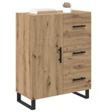 VidaXL Dressoir met lade Artisan Eiken 69,5 x 34 x 90 cm