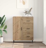 VidaXL Dressoir met lade Artisan Eiken 69,5 x 34 x 90 cm