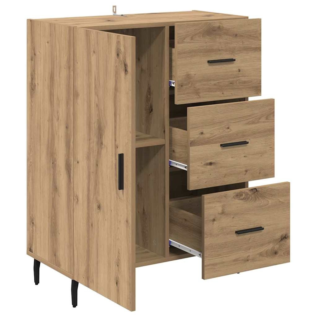 VidaXL Dressoir met lade Artisan Eiken 69,5 x 34 x 90 cm