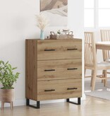 VidaXL Dressoir met lade Artisan Eiken 69,5 x 34 x 90 cm