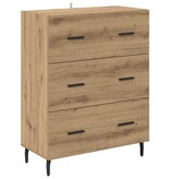 VidaXL Dressoir met lade Artisan Eiken 69,5 x 34 x 90 cm
