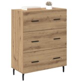 VidaXL Dressoir met lade Artisan Eiken 69,5 x 34 x 90 cm