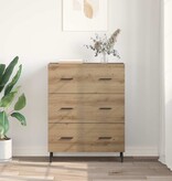 VidaXL Dressoir met lade Artisan Eiken 69,5 x 34 x 90 cm