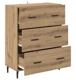 VidaXL Dressoir met lade Artisan Eiken 69,5 x 34 x 90 cm