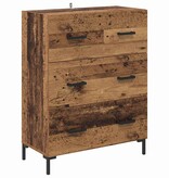 VidaXL Dressoir Oud Hout 69,5 x 34 x 90 cm Gemonteerd hout en ijzer