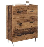 VidaXL Dressoir Oud Hout 69,5 x 34 x 90 cm Gemonteerd hout en ijzer