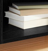 VidaXL Platenkast Zwart Eiken 121 x 38 x 48 cm Bewerkt hout