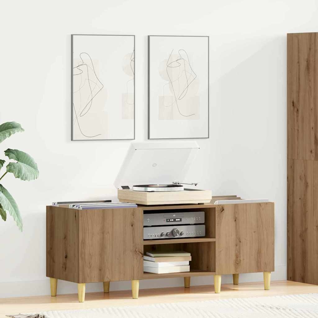 VidaXL Platenkast Artisan Eiken 121 x 38 x 48 cm Bewerkt hout