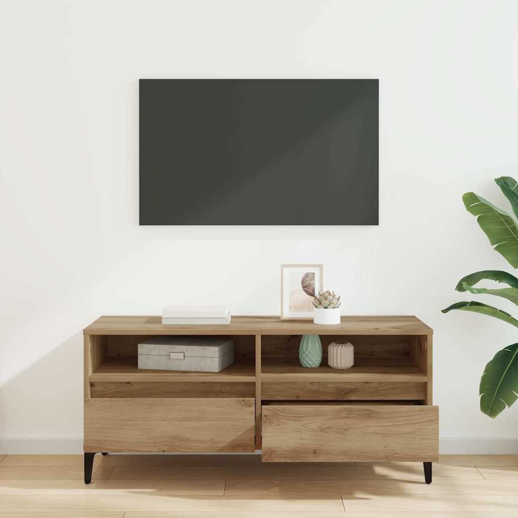 VidaXL TV-kast met lade Artisan Eiken 100 x 34,5 x 44,5 cm