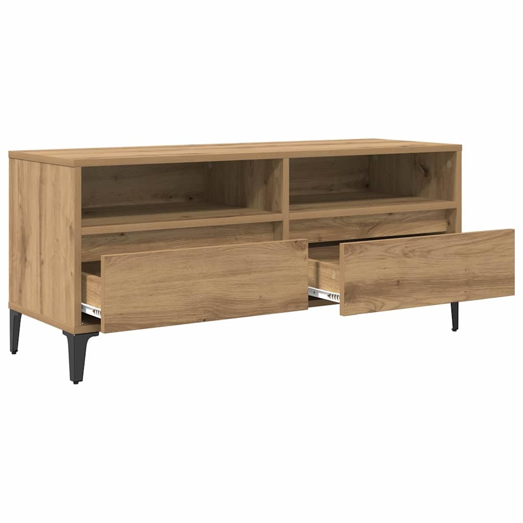 VidaXL TV-kast met lade Artisan Eiken 100 x 34,5 x 44,5 cm