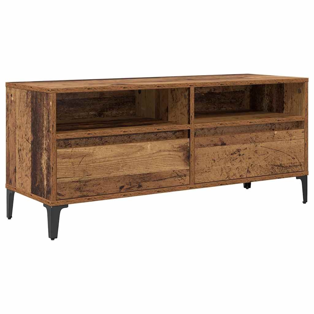VidaXL TV-kast Oud Hout 100 x 34,5 x 44,5 cm Gemonteerd hout en ijzer