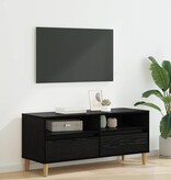 VidaXL TV-kast met lade Zwart Eiken 100 x 34,5 x 44,5 cm Bewerkt hout