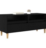 VidaXL TV-kast met lade Zwart Eiken 100 x 34,5 x 44,5 cm Bewerkt hout