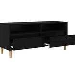 VidaXL TV-kast met lade Zwart Eiken 100 x 34,5 x 44,5 cm Bewerkt hout
